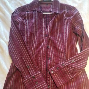 Red striped button down